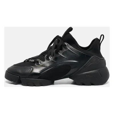 Dior Black Fabric and PVC D-Connect Low Top Sneakers Size