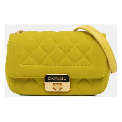 Chanel Yellow Mini Jersey Chic With Me Flap