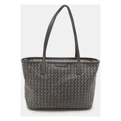 Tory Burch Grey Coated Canvas Ever Ready Tote