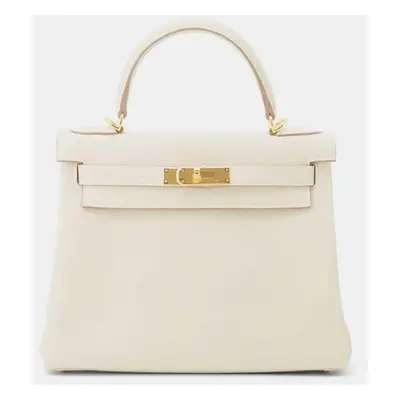 Hermes Craie Togo Leather Kelly Retourne Bag