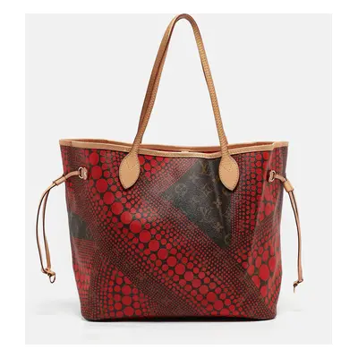 Louis Vuitton Rouge Monogram Canvas Limited Edition Yayoi Kusama Waves Neverfull MM Bag