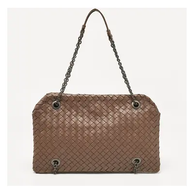 Bottega Veneta Brown Intrecciato Leather Duo Shoulder Bag