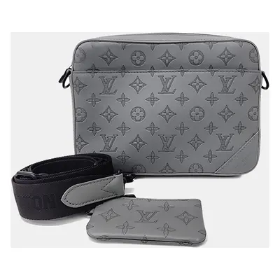 Louis Vuitton Grey Leather Shadow Duo Messenger Bag