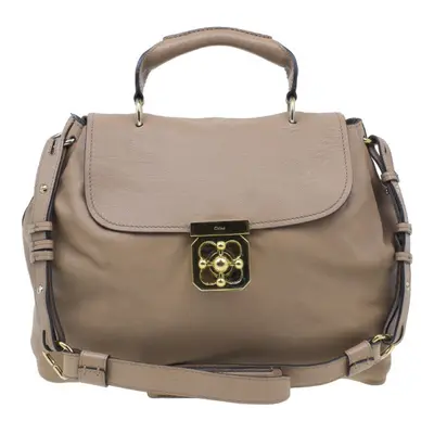 Chloe Beige Leather Elsie Satchel