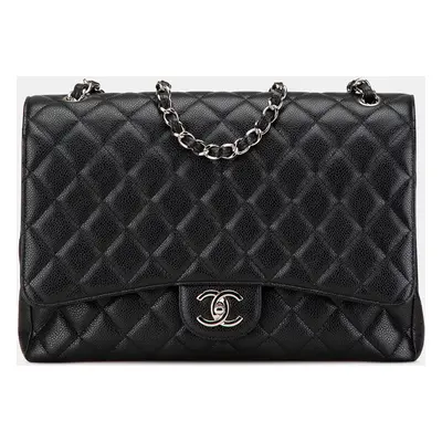 Chanel Black Caviar Maxi Classic Double Flap Bag