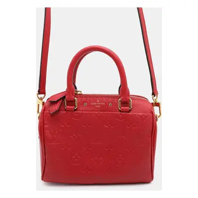 Louis Vuitton Red Monogram Empreinte Leather Speedy Bandouliere Bag