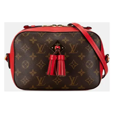 Louis Vuitton Red/Brown Monogram Canvas with Leather Saintonge Shoulder Bags