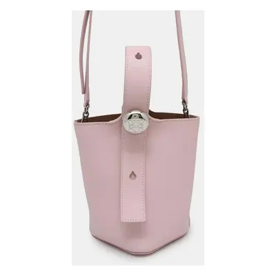 Loewe Pink Leather Size Mini Pebble Bucket Bag