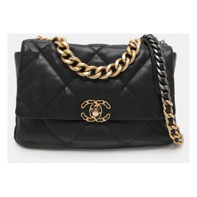 Chanel Black Quilted Leather Large Flap Bag