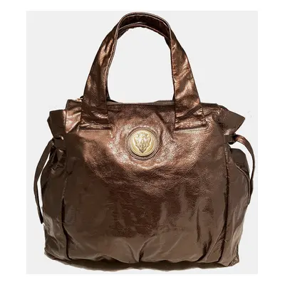 Gucci Bronze Patent Leather Hysteria Bag