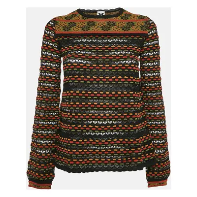 M Missoni Multicolor Pointelle Knit Top