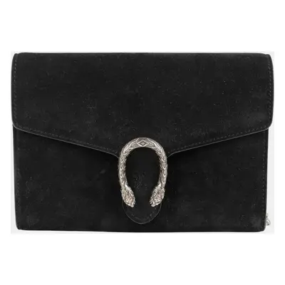 Gucci Black Leather GG Marmont Clutch Bag