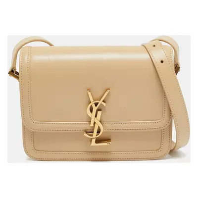 Saint Laurent Beige Leather Small Solferino Crossbody Bag