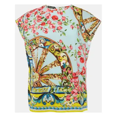 Dolce & Gabbana Multicolor Printed Cotton Top