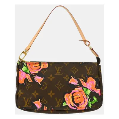 Louis Vuitton Brown Monogram Rose Pochette Accessoires Handbag