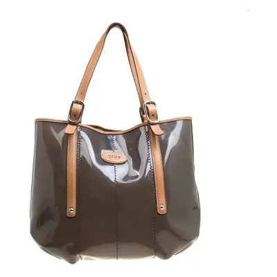 Tod's Black/Brown PVC and Leather Tote