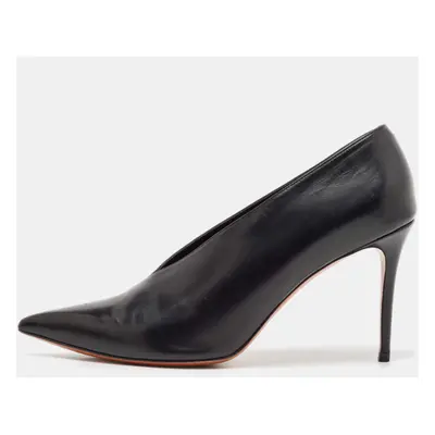 Celine Black Leather V Neck Pumps Size