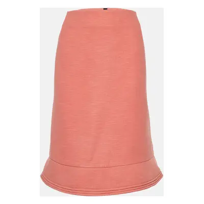 Marni Coral Pink Wool A-Line Skirt