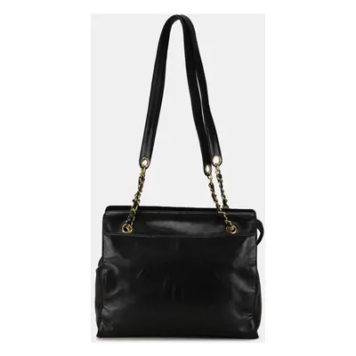 Chanel Black CC Lambskin Chain Tote