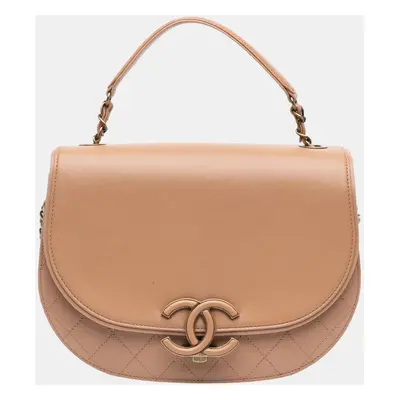 Chanel Brown Medium Calfskin Coco Curve Flap