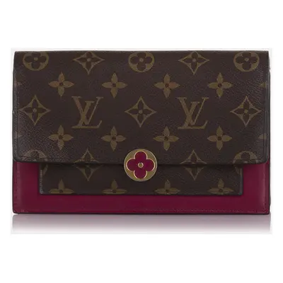 Louis Vuitton Brown Monogram Flore Wallet On Chain