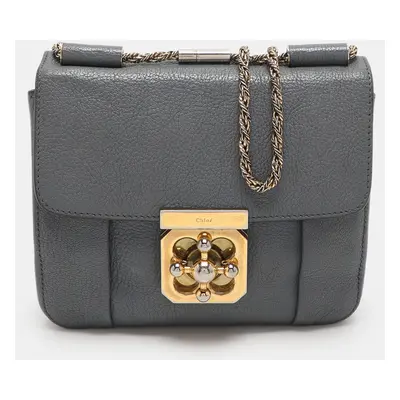 Chloe Grey Leather Small Elsie Shoulder Bag