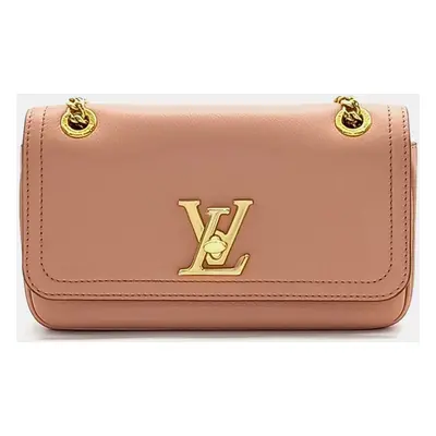 Louis Vuitton Pink Leather Lock Me Chain Bag