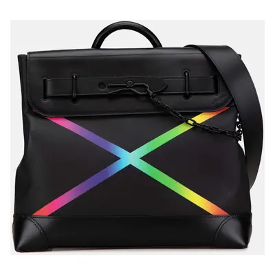 Louis Vuitton Black Taiga Rainbow Steamer PM