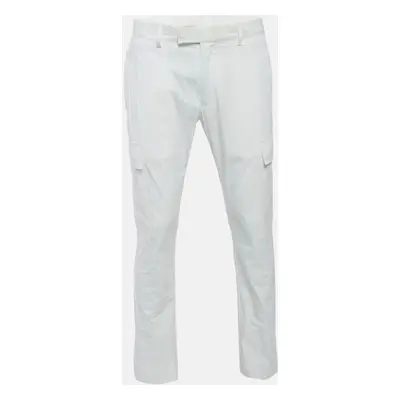 Ralph Lauren Purple Label White Cotton Slim Fit Cargo Pants