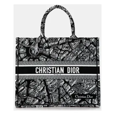 Dior Black Large Plan De Paris Book Tote