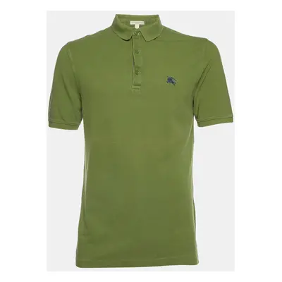 Burberry Brit Green Cotton Pique Polo T-Shirt