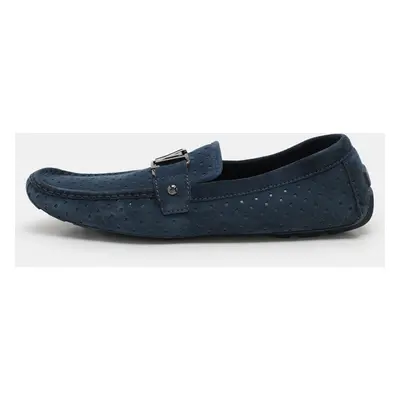 Louis Vuitton Blue Suede Monte Carlo Loafers Size