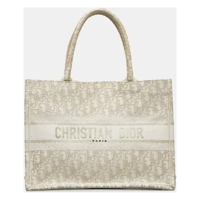 Dior Beige Medium Oblique Book Tote