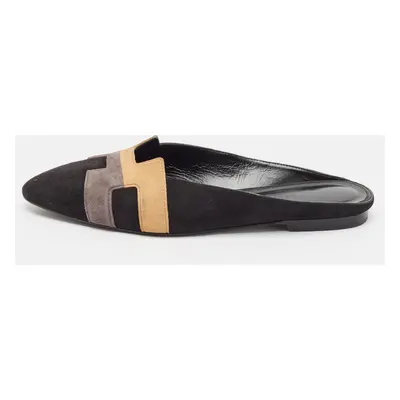 Hermes Tricolor Suede Roxane Mules Size