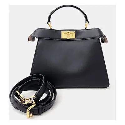 Fendi Black Leather Peekaboo I SEE U Small bag