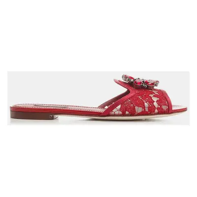 Dolce & Gabbana Red Taormina Lace Sandals Women’s IT