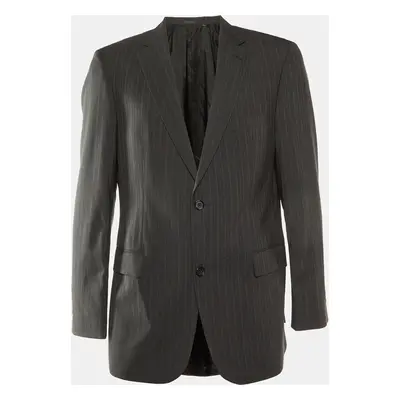 Boss By Hugo Boss Grey Pin Striped Wool Paolini Blazer