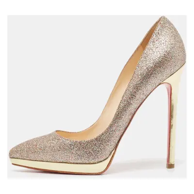 Christian Louboutin Multicolor Glitter Pigalle Plato Pumps Size 37.5