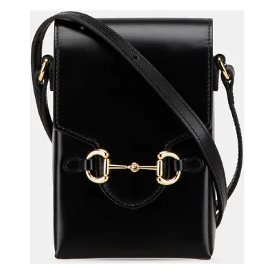 Gucci Black Mini Leather Horsebit Crossbody