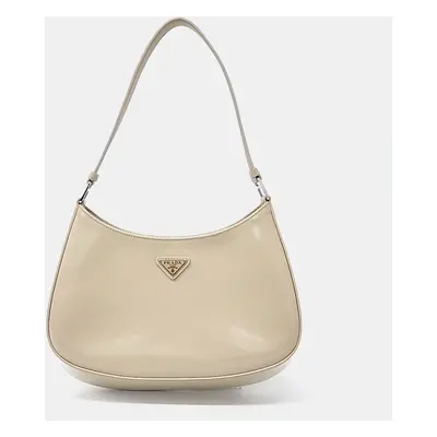 Prada Beige Leather Cleo Hobo Bag