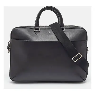 Montblanc Black Leather Sartorial Document Briefcase