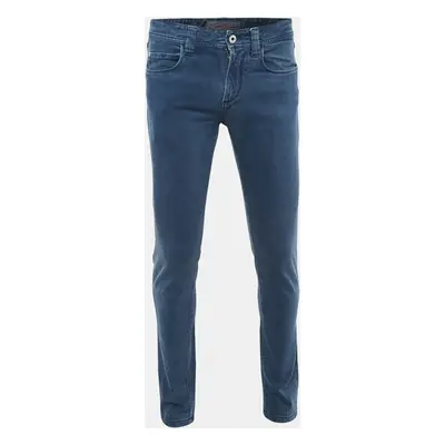 Loro Piana Blue Cotton Tasche Slim Pants