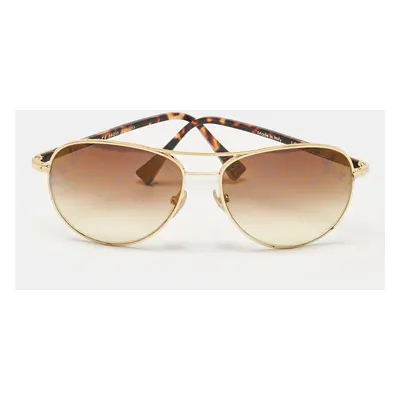 Louis Vuitton Gold/Brown Gradient Z0164U Conspiration Pilote Aviator Sunglasses