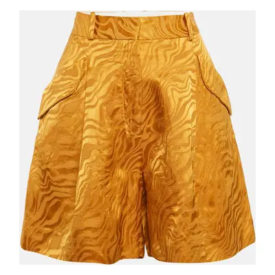 Sandro Orange Jacquard Shorts