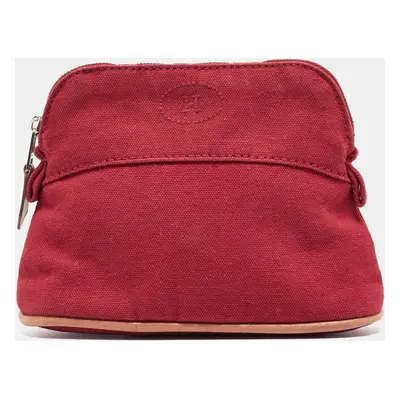 Hermes Rouge Canvas Mini Mini Bolide Case