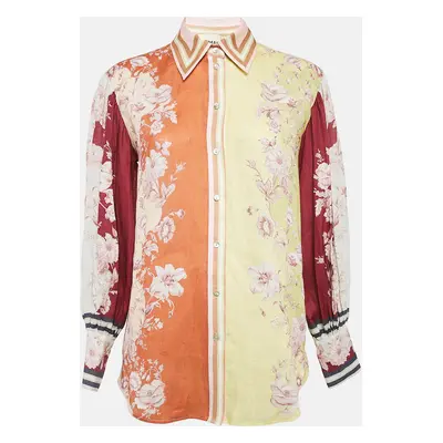 Alemais Yellow/Pink Floral Print Linen Long Sleeve Shirt