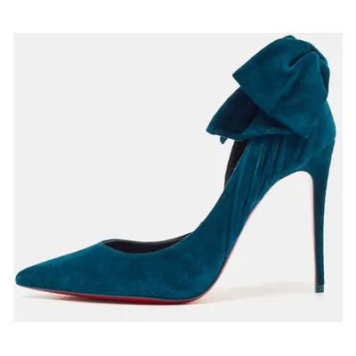 Christian Louboutin Blue Suede Rabakate Pumps Size