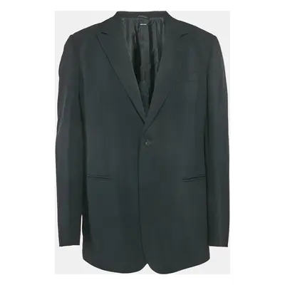 Giorgio Armani Black Wool Single Breasted Blazer