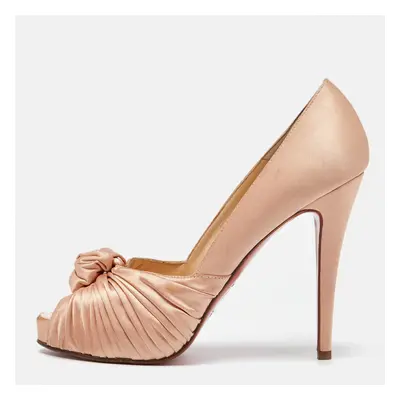 Christian Louboutin Pink Satin Greissimo Pumps Size 38.5