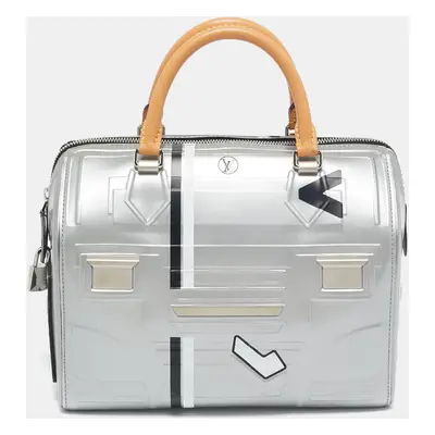 Louis Vuitton Silver Epi Spaceship Embossed Leather Speedy Bag